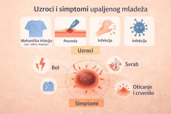Upala mladeža simptomi