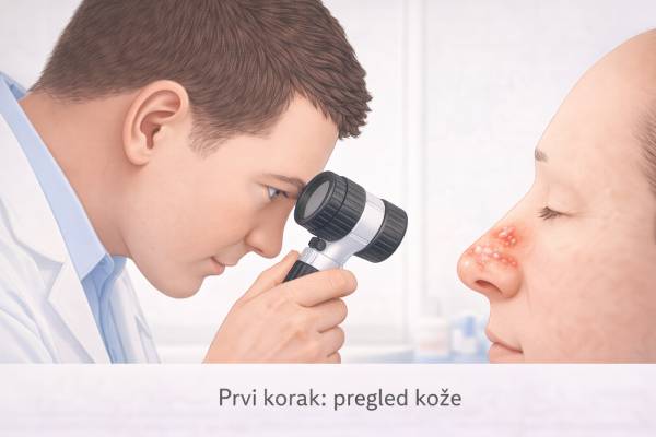 Dermatološki pregled kože dermatoskopom
