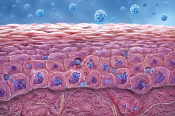 HPV virus kao uzročnik virusnih bradavica u epidermisu